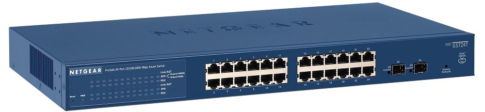 Switch NETGEAR GS724T - złącza 24 porty RJ-45 SFP szybkość 