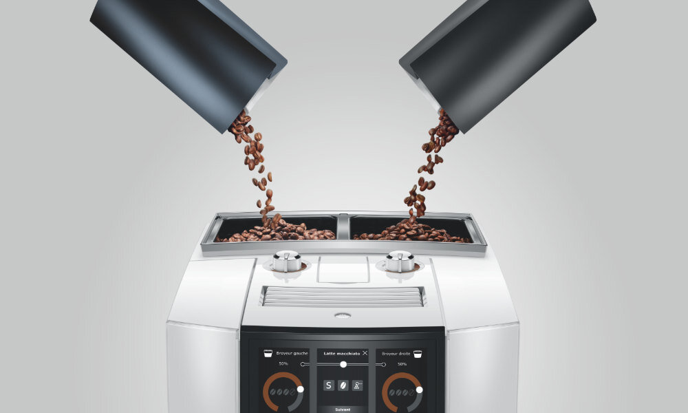 Ekspres JURA J8 Twin EA Diamond Biały Dwa młynki stożkowe