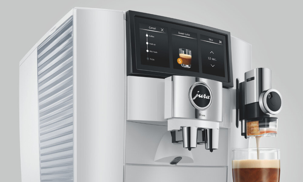 Ekspres JURA J8 Twin EA Diamond Biały funkcja ExtraShot intensywny smak