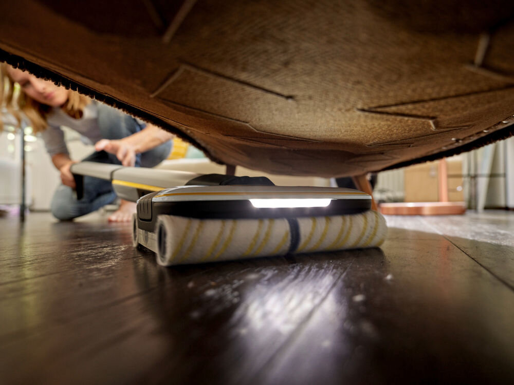 Mop elektryczny KARCHER FC 7 Signature Line 1.055-709.0 (Bezprzewodowy) ruchomy przegub pozycja parking