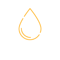 Ikona przedstawia pomarańczową kroplę wody przekreśloną białą linią w okręgu. Poniżej znajduje się napis \'AquaStop\'.