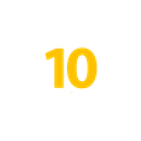 Kwadratowy znak z napisem \'10 YEARS WARRANTY\' oraz mniejszym tekstem \'BRAND MOTOR\' i \'REGISTER ON WEBSITE\'.