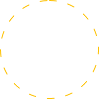 Ikona z napisem \'ECO\' w białym kolorze, otoczona przerywaną żółtą linią w kształcie koła.