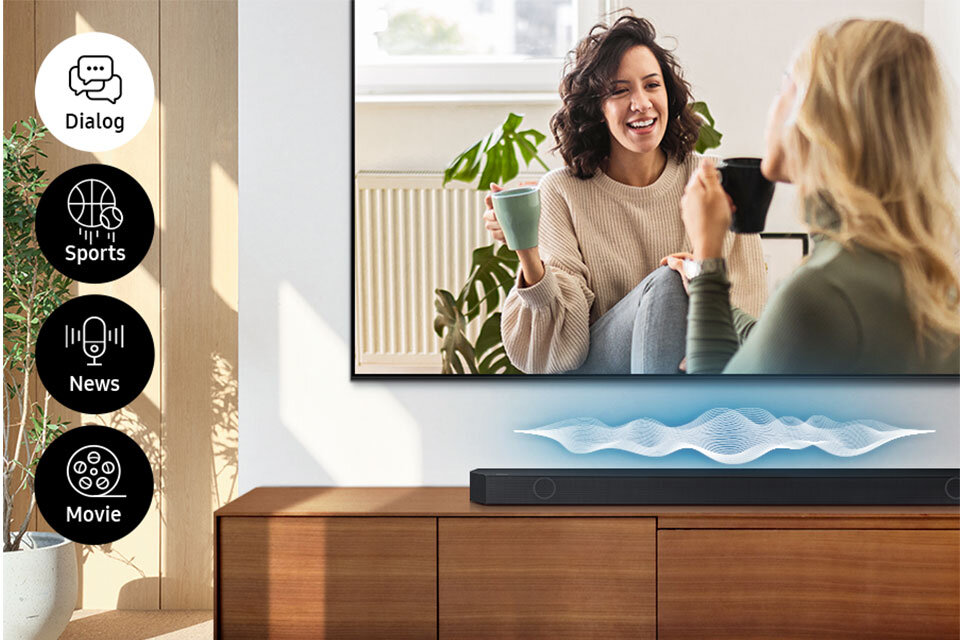 Zależnie czy oglądasz filmy, wiadomości czy sport dźwięk jest automatycznie optymalizowany