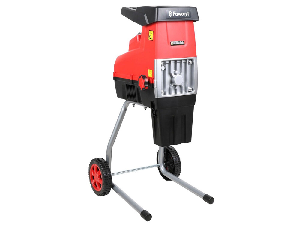 Rozdrabniacz do gałęzi FAWORYT GTR2844 elektryczny duża moc użytkowa waga 17,2 kg łatwy transport mechanizm tnący zabezpieczony system osłon