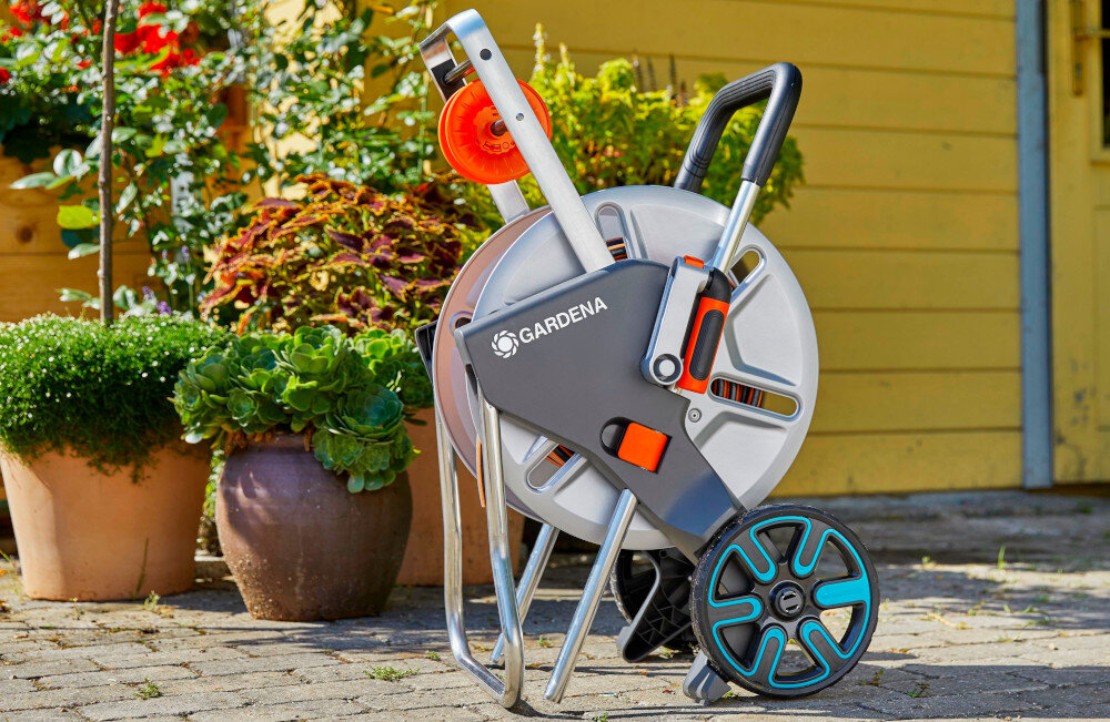 Wózek na wąż GARDENA CleverRoll M Easy metal Zestaw 18547-20 wgodne podlewanie komfort