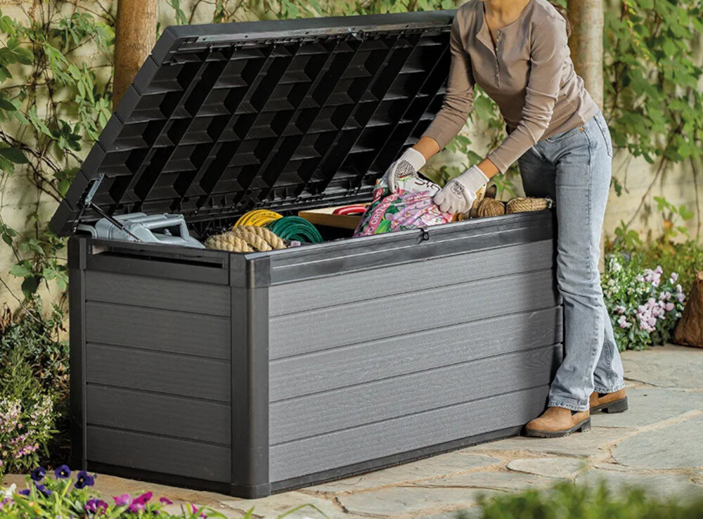 Skrzynia ogrodowa KETER Cortina Box 570 L latwe utrzymanie czystosci nie butwiej nie rdzewieje nie luszczy sie