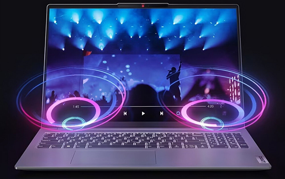 Laptop LENOVO IdeaPad Slim 5 16ABR8 16 IPS R7-7730U 16GB RAM 512GB SSD Windows 11 Home obraz dźwięk głośniki audio matryca przekątna rozdzielczość