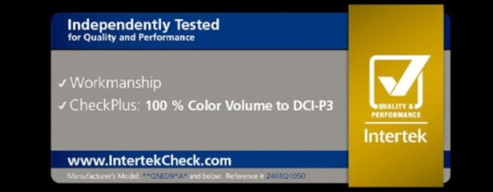 Telewizor LG 85QNED93A6A QNED evo 100% objętości kolorów DCI-P3, certyfikat intertek