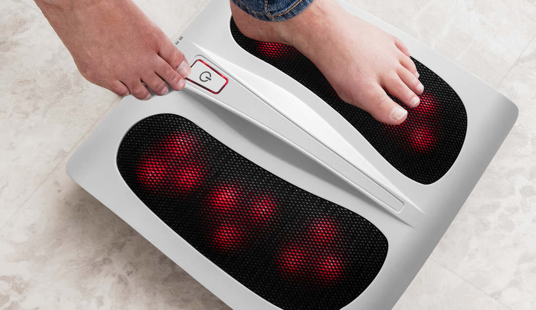 Masażer do stóp HOMEDICS FM-TS9 Masaż Shiatsu dwa zestawy trzy głowice relaks techniki ulga poprawa krążenie redukcja napięcie