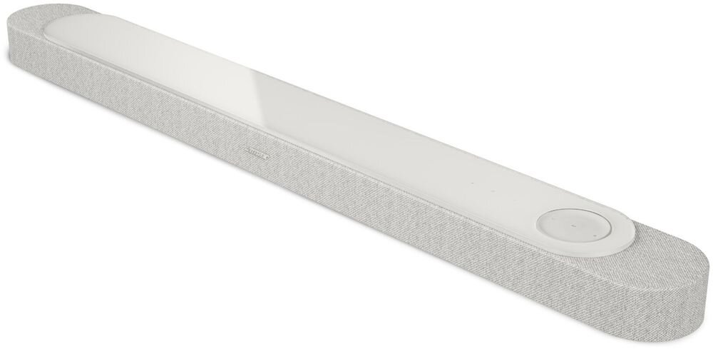 BOSE LIFESTYLE ULTRA soundbar SpeechClarity wyraźne dialogi czysta mowa filmy, soundbar po skosie na białym tle