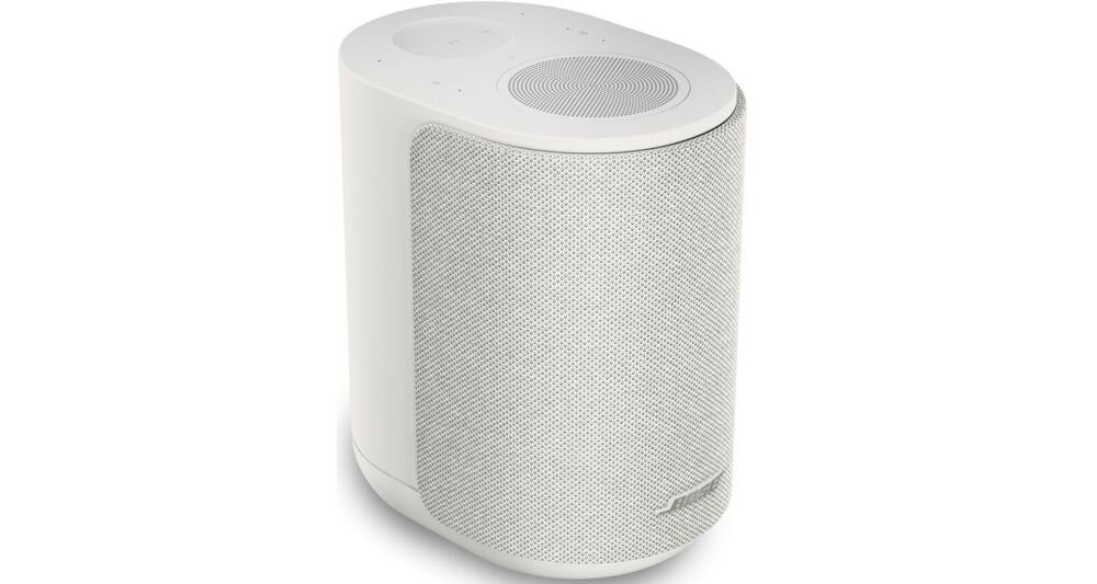 BOSE LIFESTYLE ULTRA Speaker WiFi 6 Bluetooth 5.3 AirPlay Spotify Connect multiroom, głośnik po skosie na białym tle