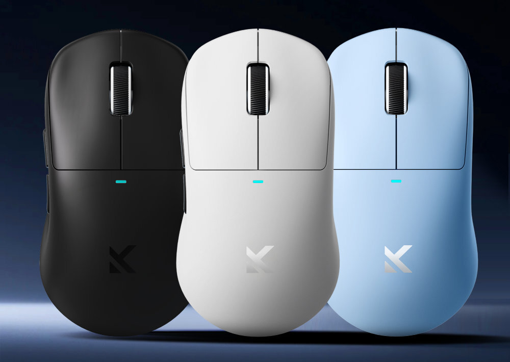 MCHOSE L7 Ultra - mysz w trzech kolorach czarny biały niebieski