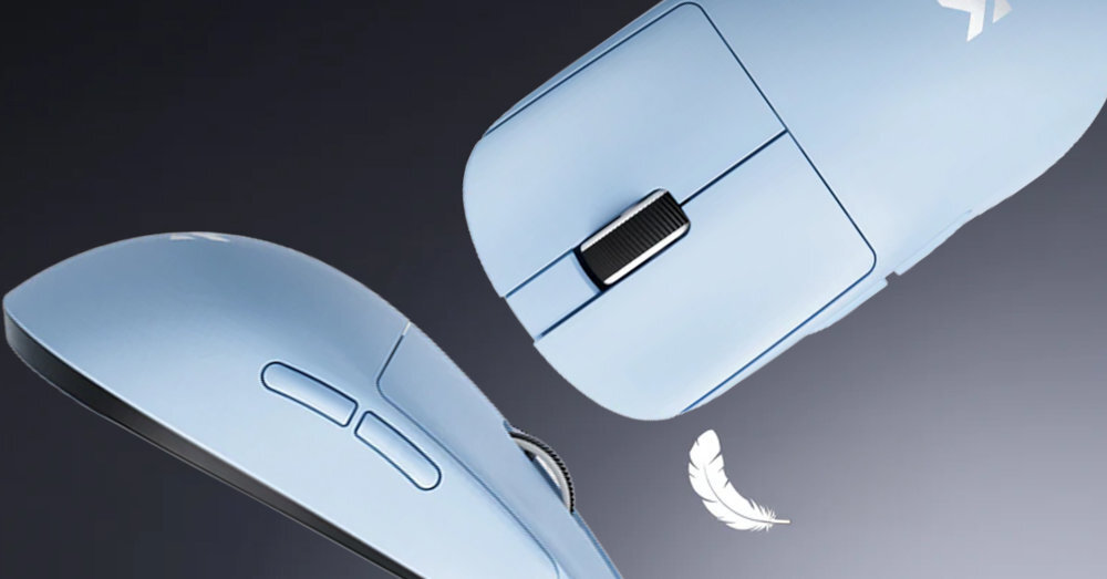 MCHOSE L7 Ultra mysz gamingowa niska waga Ultra przewodowe, jak i bezprzewodowe połączenie 8K polling rate 0,125 ms - musz w kolorze niebieskim