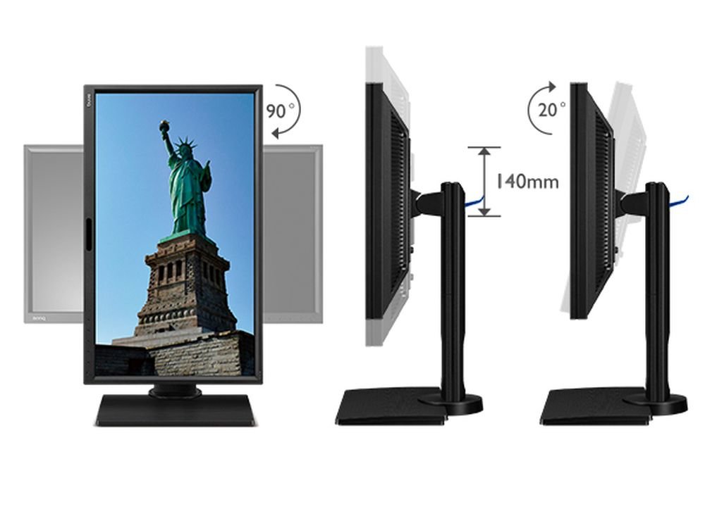 Monitor BENQ BL2420PT - Regulacja Pochylenia i Wysokości