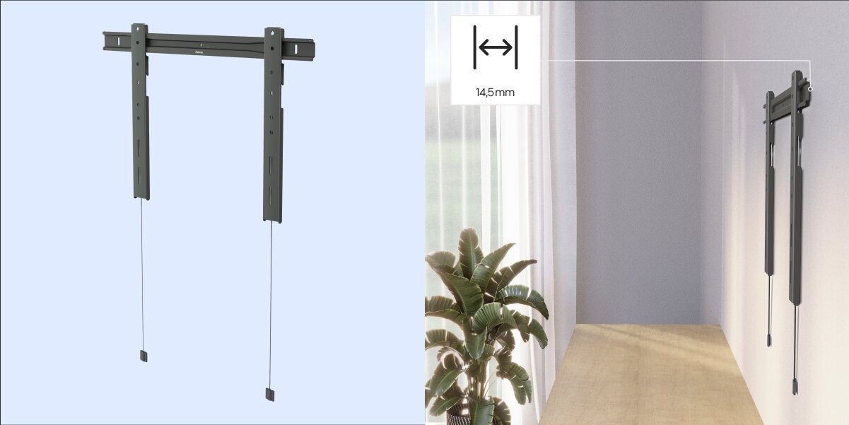Uchwyt HAMA do TV 37 - 90 cali Fix Ultraslim 220845 - Minimalistyczna konstrukcja