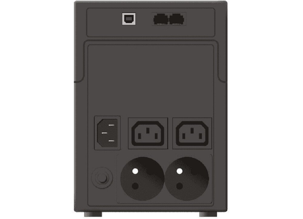 Zasilacz UPS EVER Easyline 1200 AVR USB - Interfejs uzytkownika