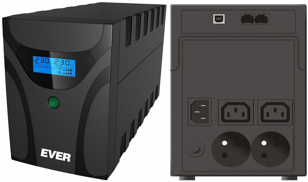 Zasilacz UPS EVER Easyline 1200 AVR USB - Ergonomia