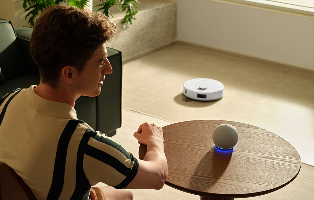 Robot sprzątający MOVA E20S Pro Głosowe sterowanie i raporty  aplikacja wyświetla szczegółowe informacje  sterowanie głosowe z popularnymi systemami jak Google Home, Siri i Amazon Alexa za pomocą prostych poleceń głosowych