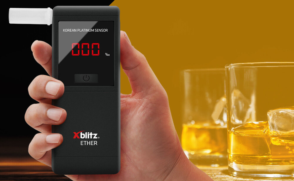 Alkomat XBLITZ Ether ustniki działanie jakość precyzja wykoannie pomiar bezpieczeństwo odpowiedzialność