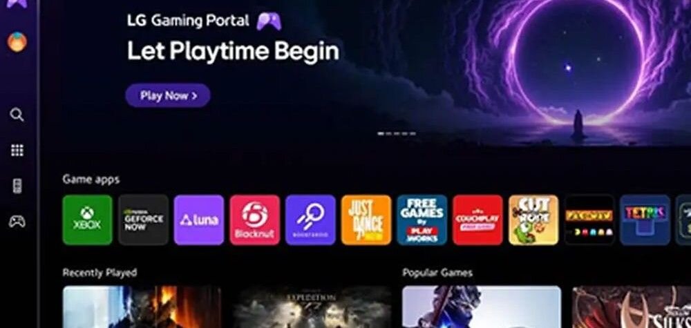 LG OLED77C6ELB Gaming Portal gry OLED TV, kadr z gaming portal