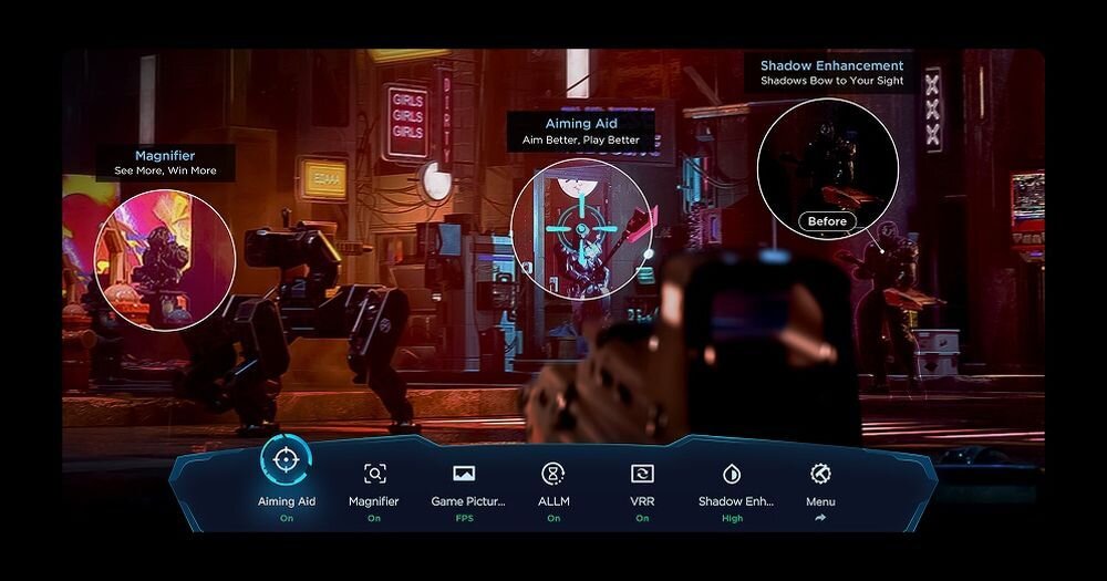 Telewizor TCL 65P8L Game Bar gaming konsola ustawienia gry, kadr z gry