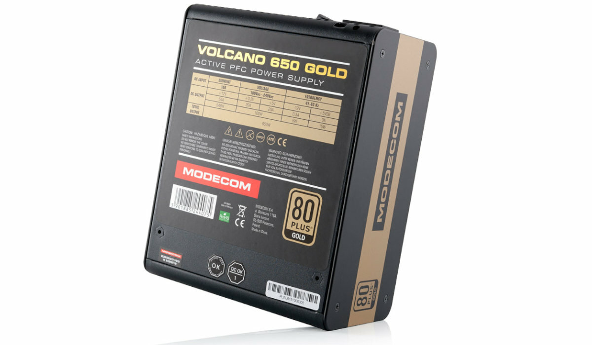 ATX MODECOM VOLCANO 650 GOLD 80+ spod