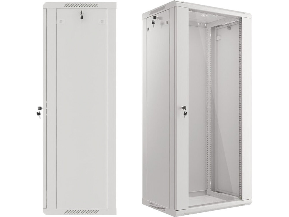Szafa RACK LANBERG 19 27U WF01-6427-10S Szary konstrukcja udźwig materiał wykonanie drzwi zamek