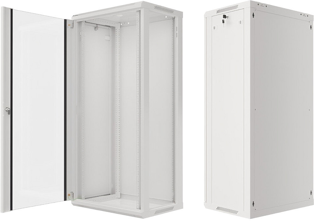 Szafa RACK LANBERG 19 27U WF01-6427-10S Szary pojemność szerokość przeznaczenie cechy zalety