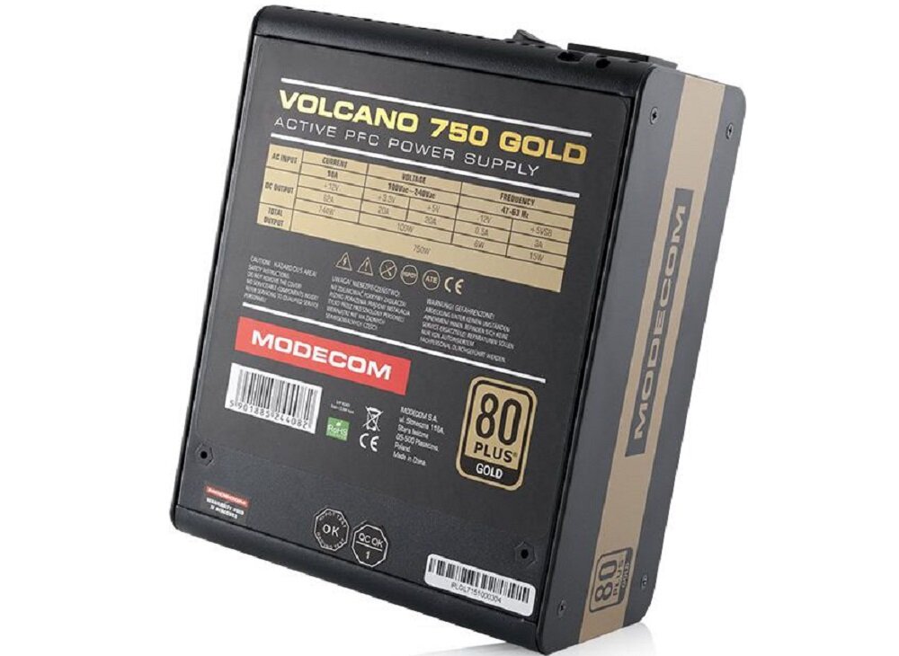 Zasilacz MODECOM Volcano 750W Gold - moc