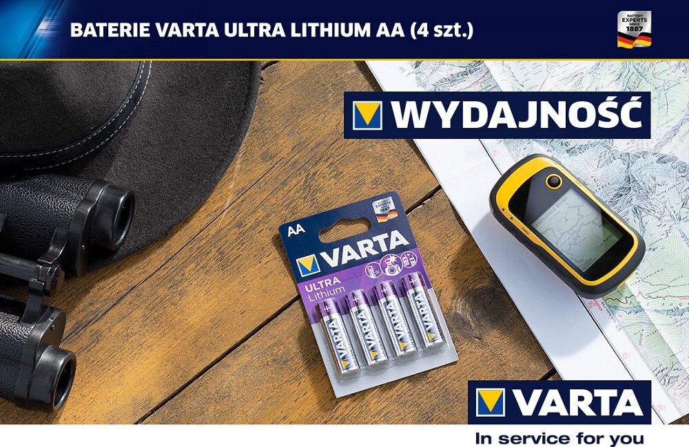 Baterie AA LR06 VARTA Ultra Lithium 4 szt litowy system elektrochemiczny 