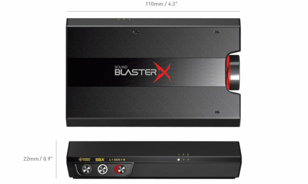 CREATIVE Sound BlasterX G5 wymiary