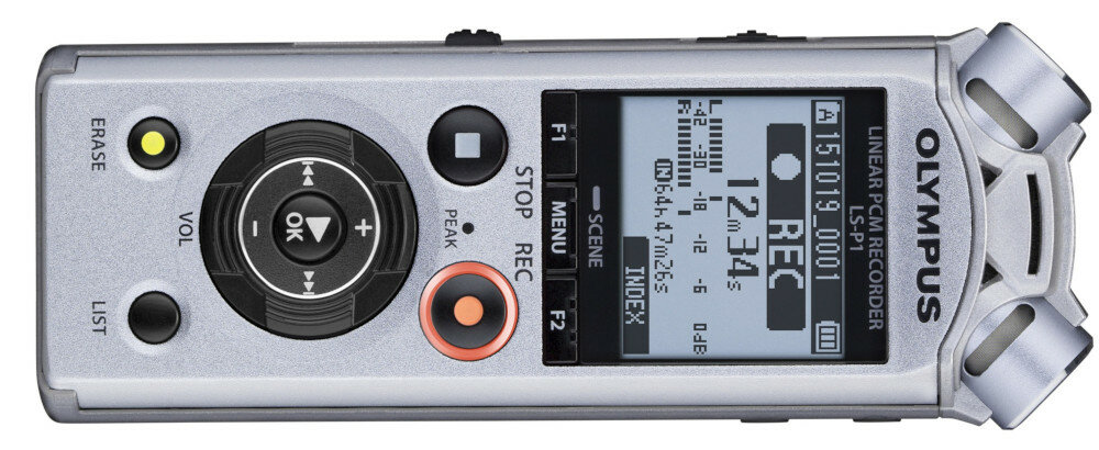 Dyktafon OLYMPUS LS-P1 - mikrofony