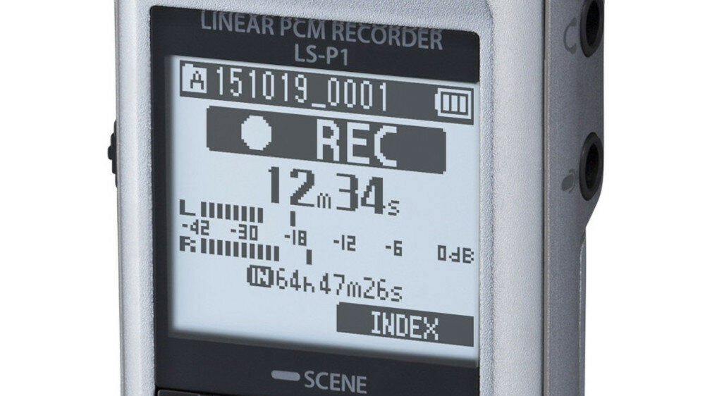 Dyktafon OLYMPUS LS-P1  - technologia wyświetlacz