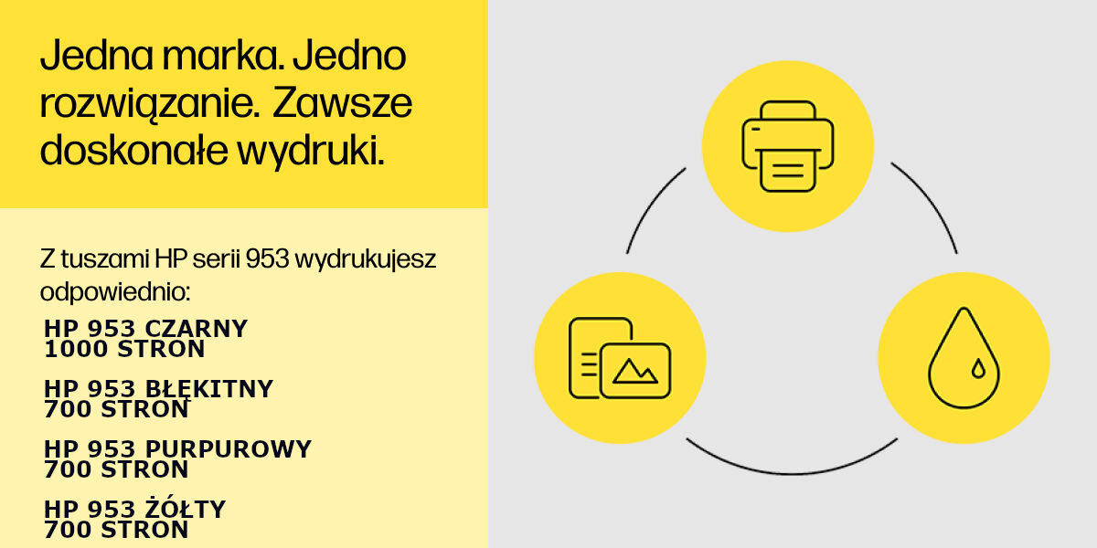 Tusz HP 953 Instant Ink Czarny 20 ml L0S58AE oryginalny niezawodność intensywne kolory długotrwałe rezultaty idealnie dopasowany do konkretnego modelu drukarki
wydruki odporne na blaknięcie odpowiedzialna produkcja opakowania wykonane z materiałów nadających się do recyklinu
wydajność na poziomie do 1000 stron dla wkładu czarnego oraz do 700 stron dla wkładów kolorowych