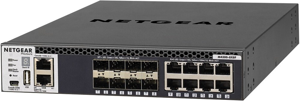Switch NETGEAR M4300-8X8F - zlacza  
