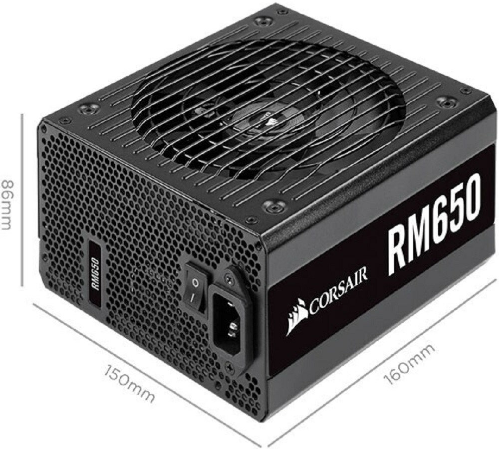 Zasilacz CORSAIR RM650i 650W Gold - male wymiary
