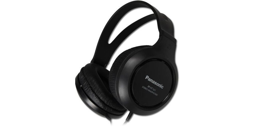 SŁUCHAWKI PANASONIC RP-HT161E-K NAUSZNE CZARNE czułość słuchawek kabel