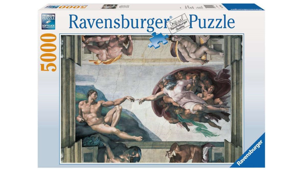 Puzzle RAVENSBURGER Michał Anioł: Stworzenie Adama - puzzle