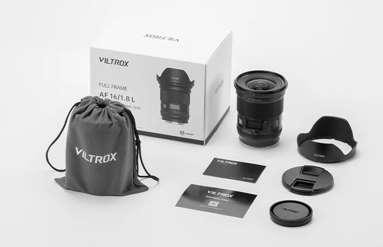 VILTROX AF 16 mm F1.8 zestaw