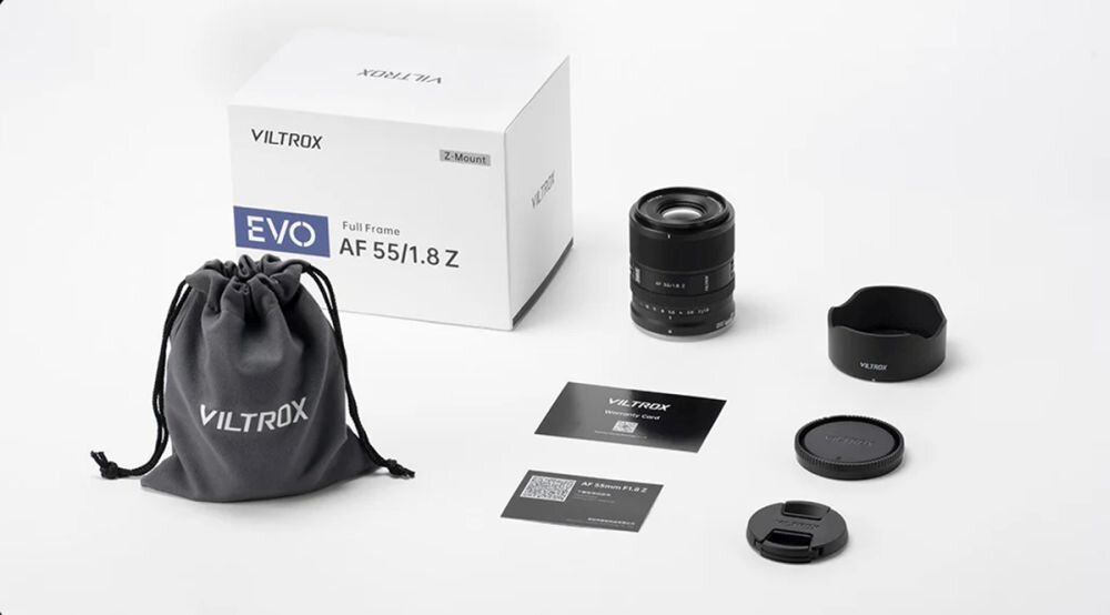 VILTROX AF 55 mm f-1.8 EVO zestaw
