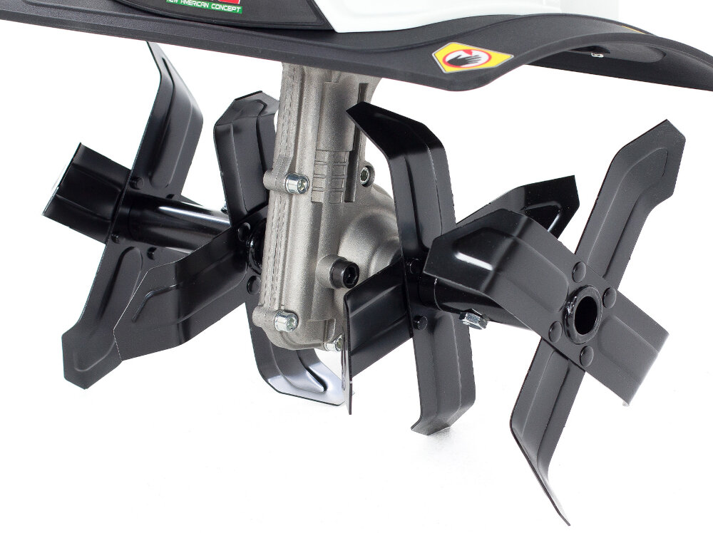 Glebogryzarka elektryczna NAC TIE105-W cztery komplety nozy obrotowy wal 16 ostrzy samoczynne wgryzanie sie w glebe