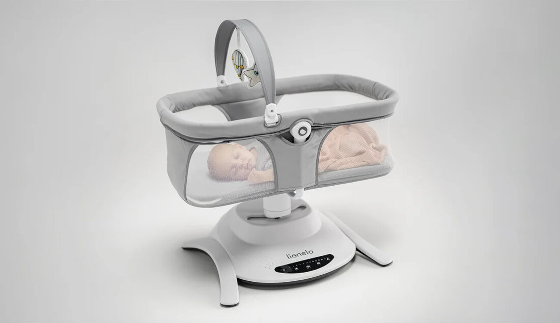 Leżaczek-bujaczek LIONELO Bella Set Szary waga przeznaczenie do 9 kg wygoda