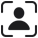 Ikona przedstawia czarny symbol aparatu z sylwetką osoby w środku na białym tle.