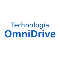 Napis \'Technologia OmniDrive\' w kolorze niebieskim na białym tle.