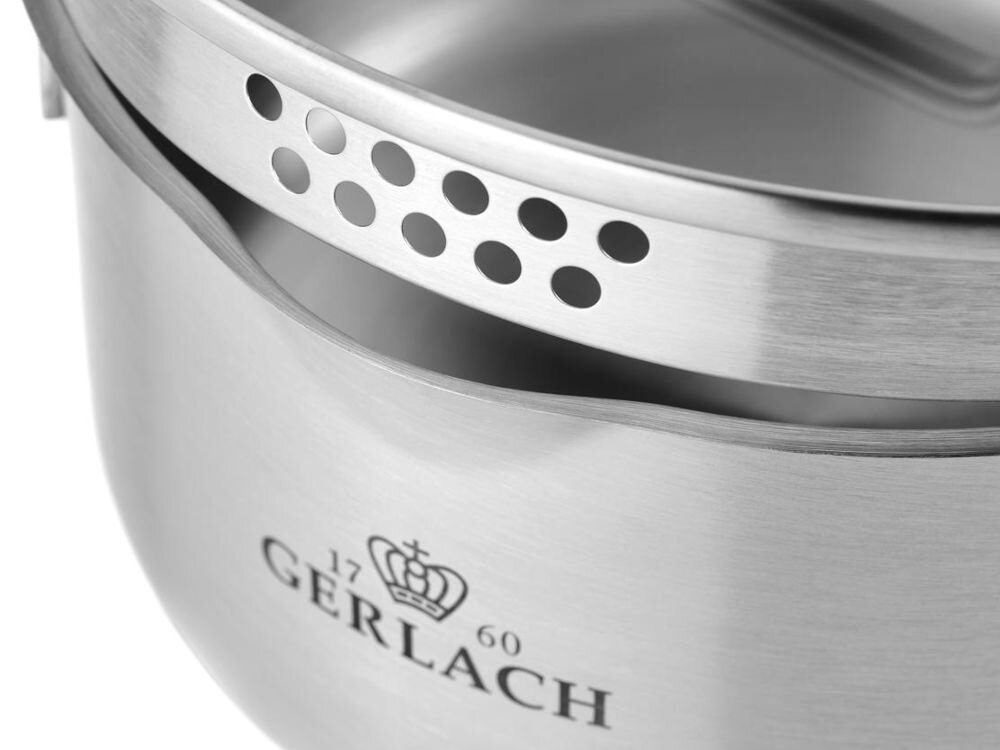 Garnek GERLACH Ambiente 24 cm pokrywka z systemem odcedzania