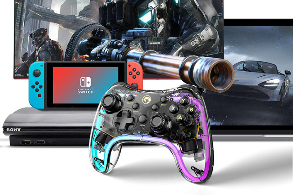 MARVO GT-88 Ghost 40 - kontroler na tle konsoli