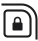 Ikona przedstawia kształt zamka w kwadratowej ramce, w kolorze czarnym.