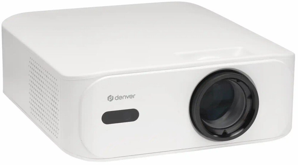 Projektor DENVER PR-4300 HD, Bluetooth, bezprzewodowe połączenie z głośnikami, wbudowane głośniki, projektor na białym tle