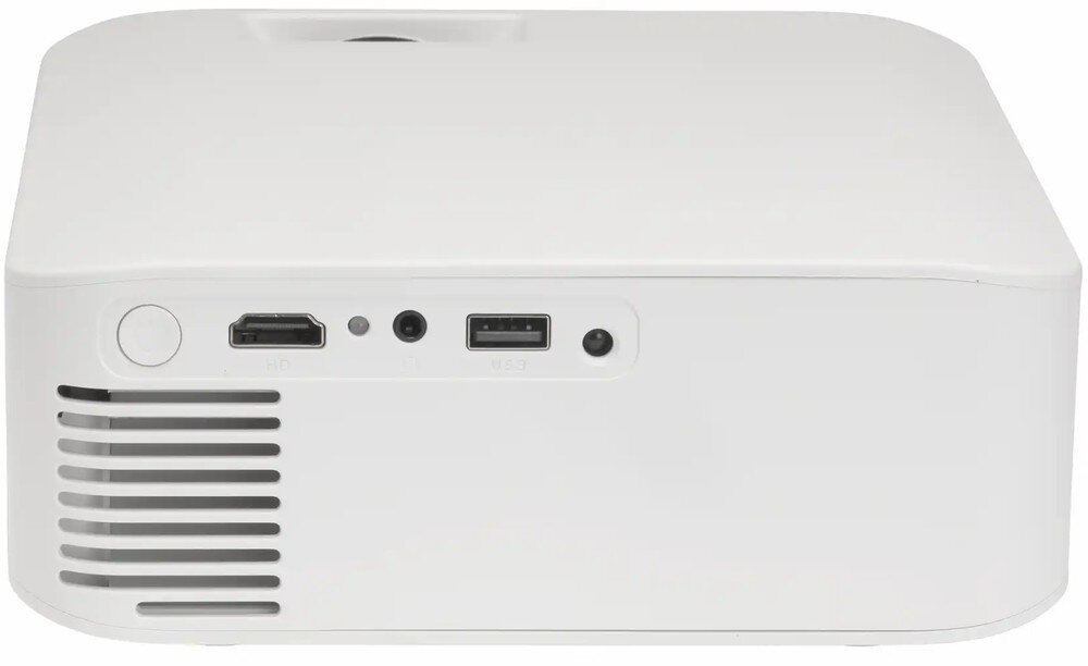 Projektor DENVER PR-4300 HD, HDMI, USB-A, AUX, wyjście liniowe audio, łączność przewodowa, projektor na białym tle